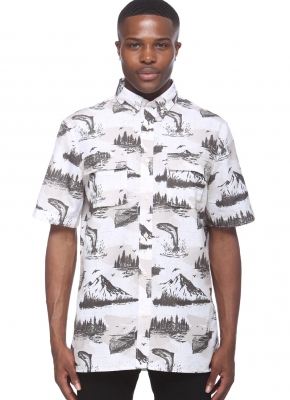 Elevani Mens SSleeve Print Shirt